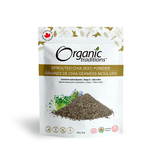 Organic Traditions Sprouted Chia Powder 454gm