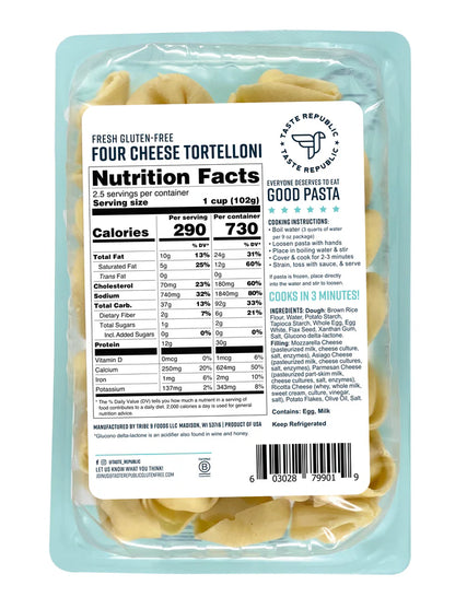 Taste Republic GF Fresh 4 Cheese Tortelloni 255gm