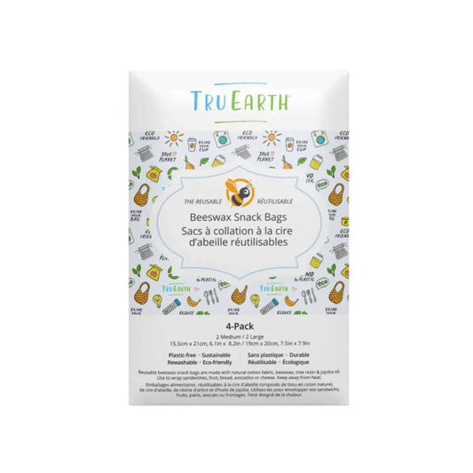 Tru Earth The Reusable Beeswax Snack Bags 4-pack