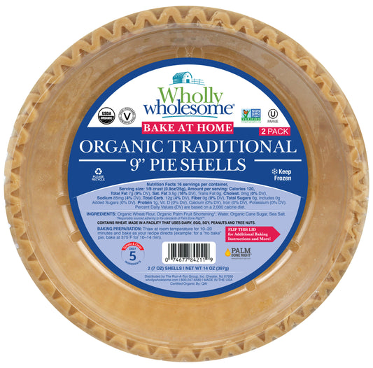 Wholly Wholesome GF 9" Pie Shell 2 pack