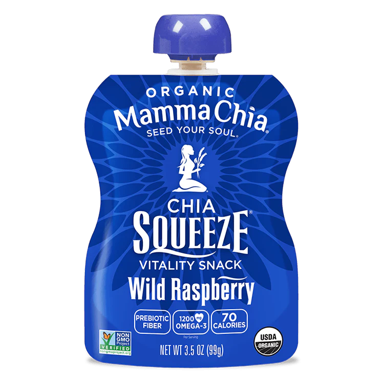 Mamma Chia Organic Raspberry Squeeze 4 pack 400gm