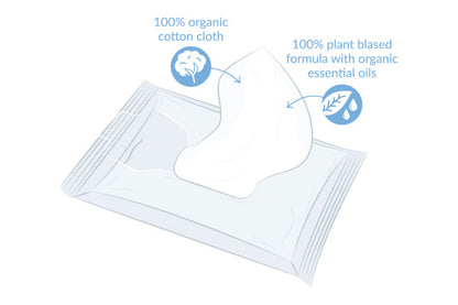 NatraCare Organic Baby Wipes with Chamomile, Apricot and Sweet Almond Oil 50ct.