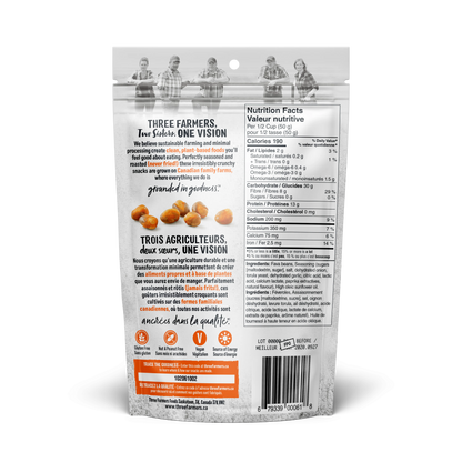 Three Farmers Roasted Fava Beans Zesty Cheddar 140gm