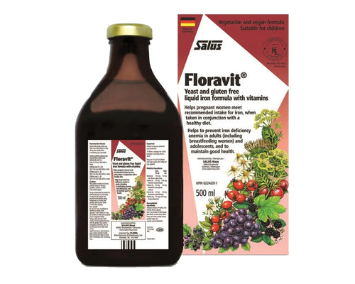 Salus Floravit Yeast and Gluten Free Liquid Iron Formula With Vitamins 250ml