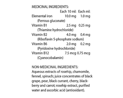 Salus Floravit Yeast and Gluten Free Liquid Iron Formula With Vitamins 250ml
