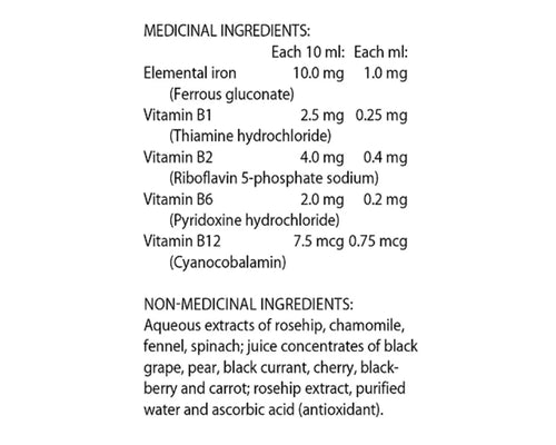 Salus Floravit Yeast and Gluten Free Liquid Iron Formula With Vitamins 500ml