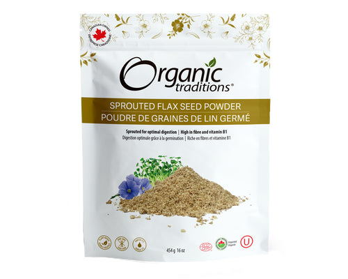 Organic Traditions Sprouted Flax Seed Powder 454gm