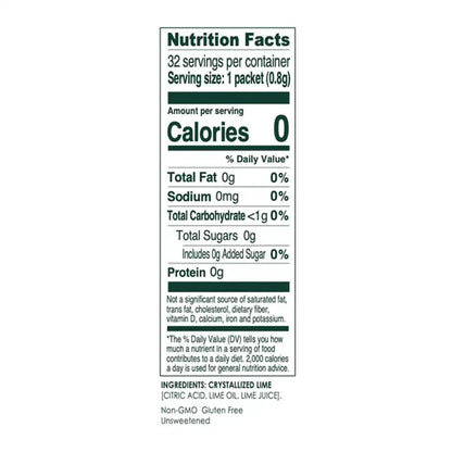 True Lime Crystalized Lime Flavour Packs 32ct