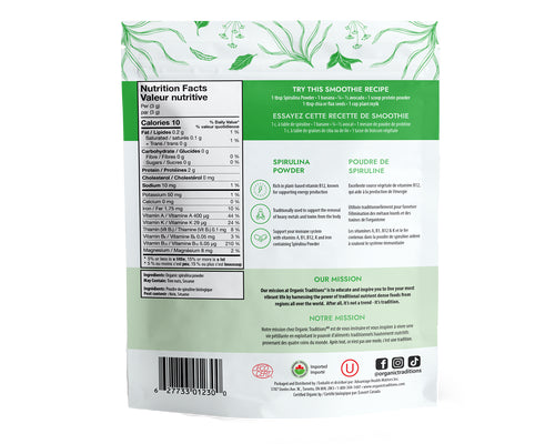 Organic Traditions Spirulina Powder 150g