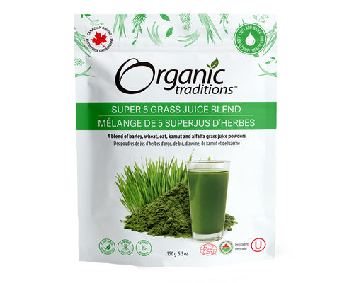 Organic Traditions Super 5 Grass Juice Blend 150gm