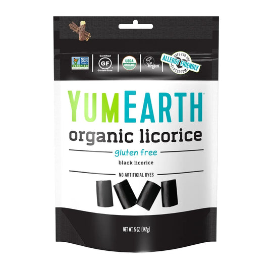 Yum Earth Organic GF Black Licorice 142gm