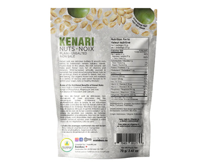 Ecoideas Organic Kenari Nuts Unsalted 70gm