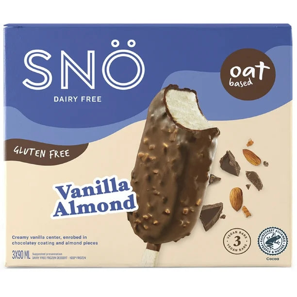 SNO Dairy free Vanilla Almond Bar 3x90ml