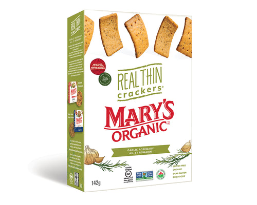 Mary's Organic Thin Garlic Rosemary Crackers 142g
