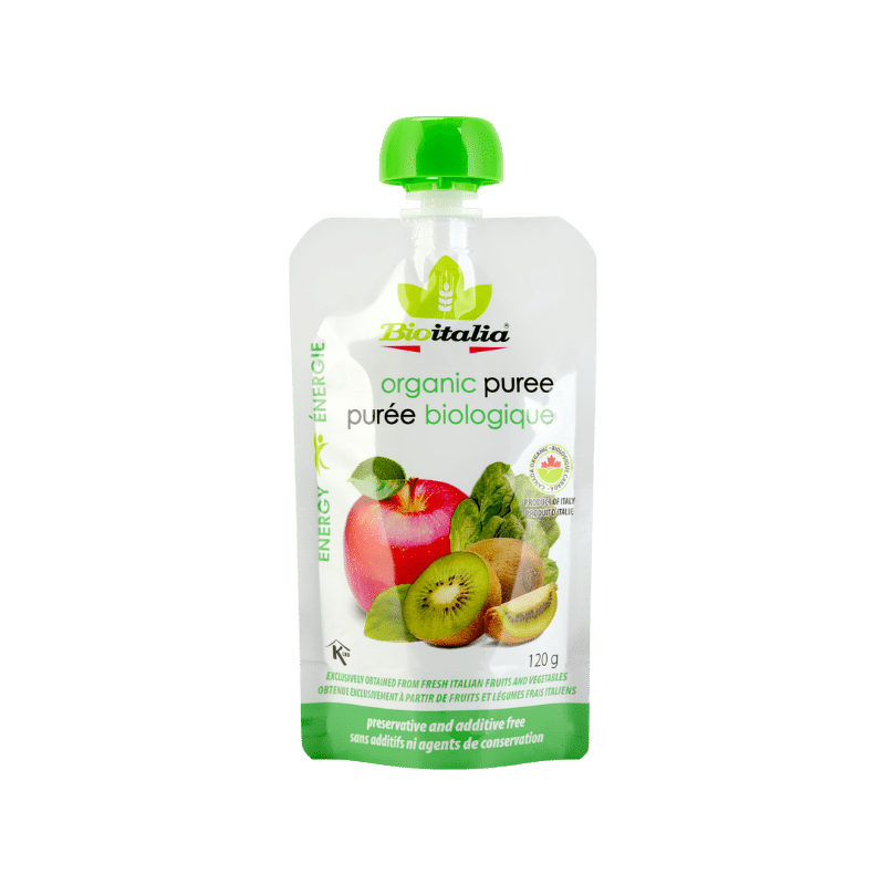 Bioitalia Organic Apple-Kiwi-Spinach Puree