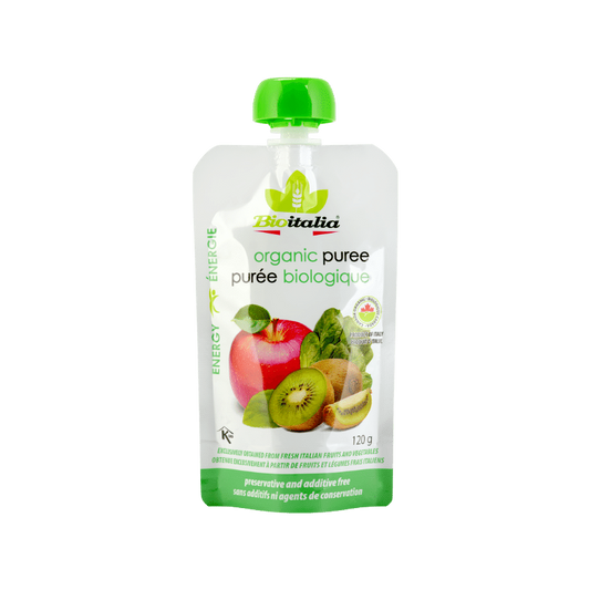 Bioitalia Organic Apple-Kiwi-Spinach Puree