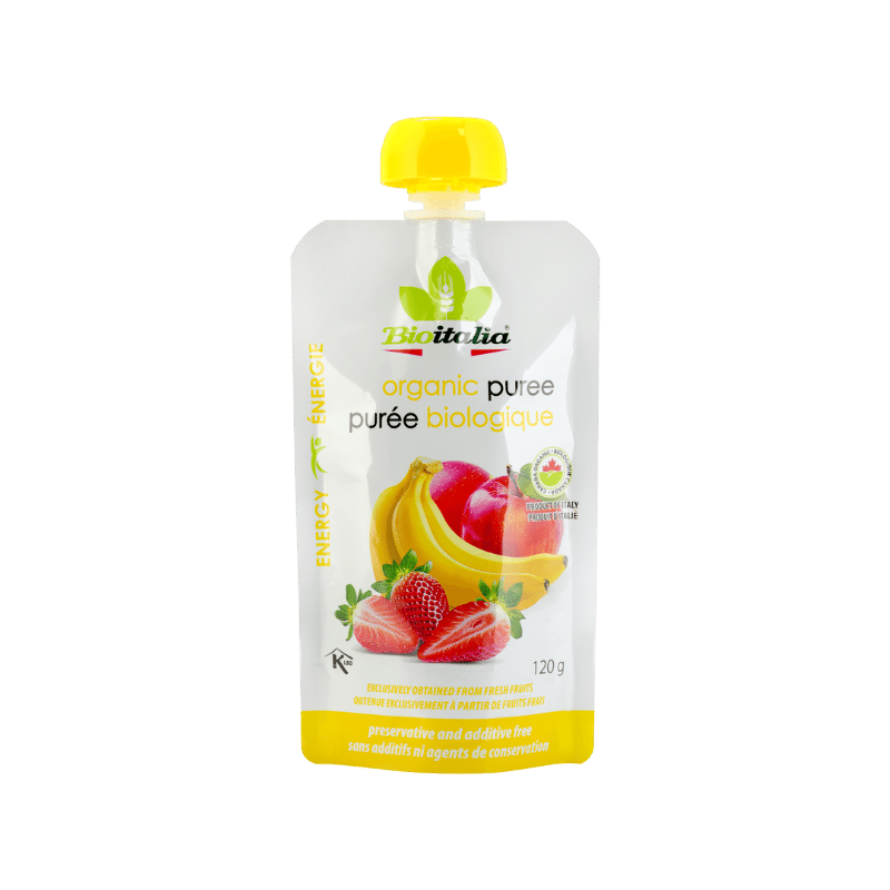 Bioitalia Organic Apple-Strawberry-Banana Puree