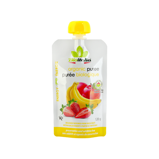 Bioitalia Organic Apple-Strawberry-Banana Puree