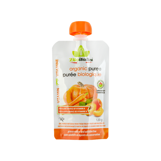 Bioitalia Organic Carrot Apricot Pumpkin Puree 120g