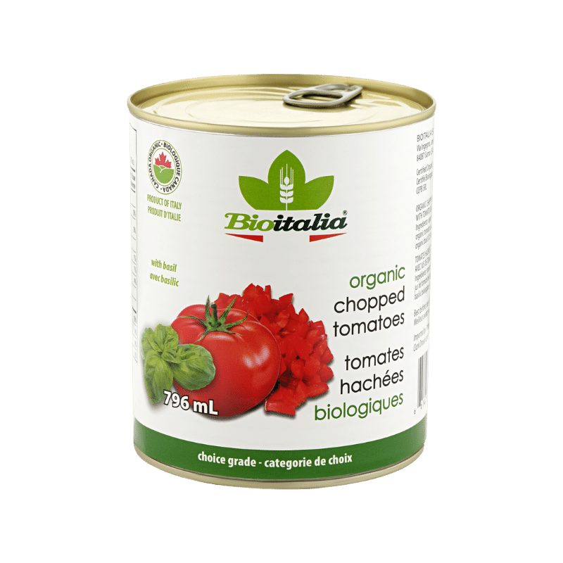 Bioitalia Organic Chopped Tomatoes With Basil 796mL