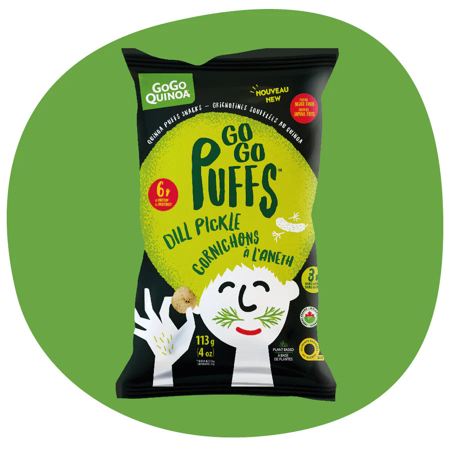 GoGo Quinoa Dill Pickle Puffs 113gm