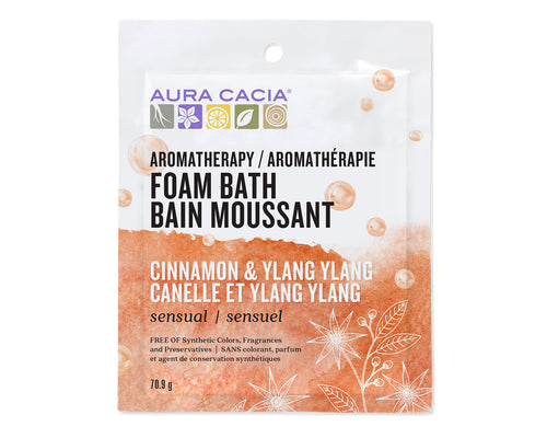 Aura Cacia Cinnamon & Yang Yang Aromatherapy Foam Bath 70.90gm