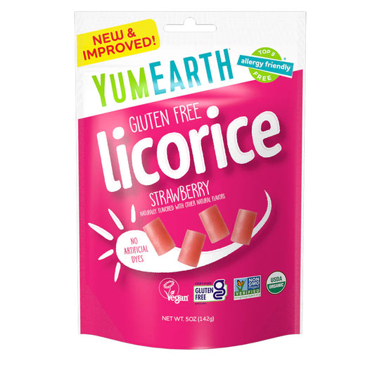 Yum Earth Organic GF Strawberry Licorice 142gm