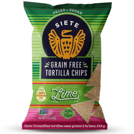 Siete Grain Free Lime Tortilla Chips 142gm