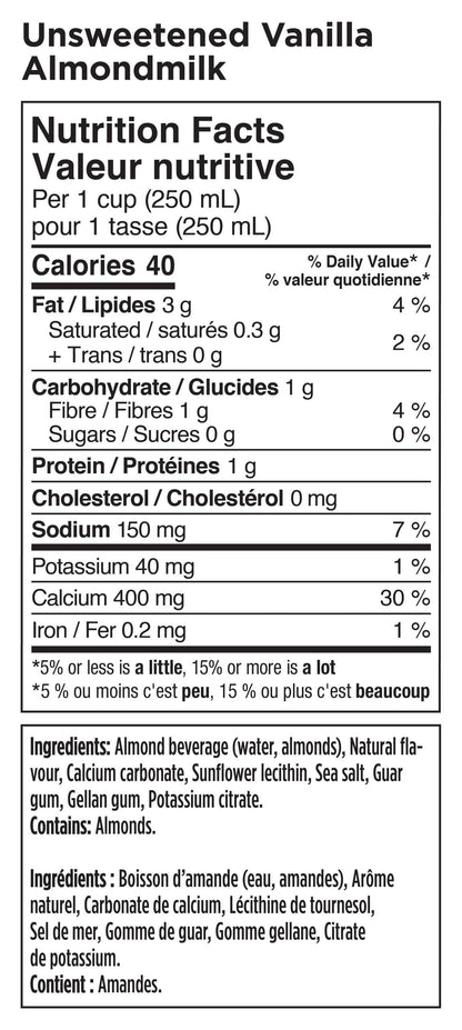 Califia Farms Unsweetened Vanilla Almond Beverage 1.4L