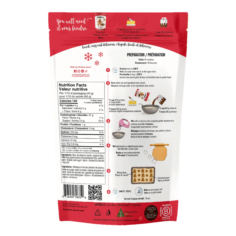 Lulubelle & Co. GF Cookie Mix Gingerbread 400gm