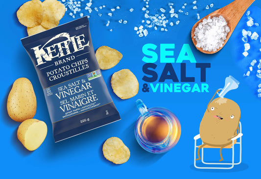 Kettle Brand Sea Salt and Vinegar Potato Chips 220Gm