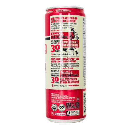 Remedy's No Sugar Wild Berry Kombucha 4 x 330ml