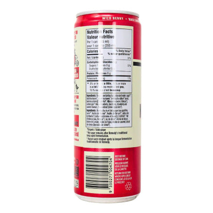Remedy's No Sugar Wild Berry Kombucha 4 x 330ml