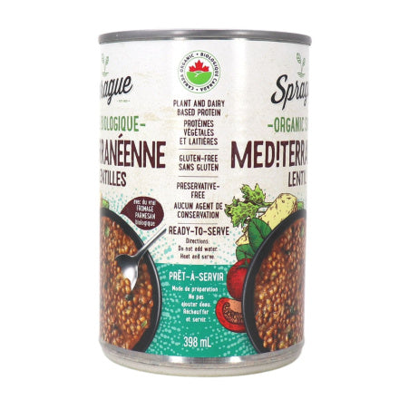 Sprague Organic Mediterranean Lentil Soup 398mL