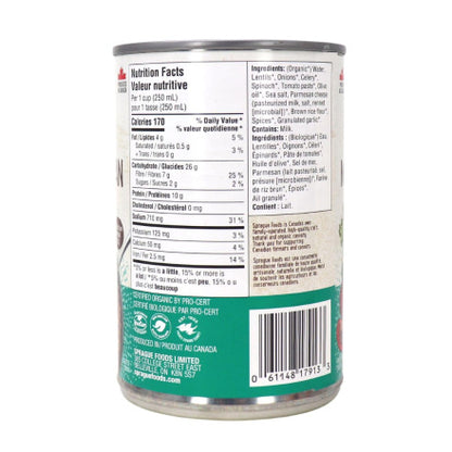 Sprague Organic Mediterranean Lentil Soup 398mL
