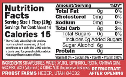 Nature's Hollow Sugar Free Strawberry Jam 295ml