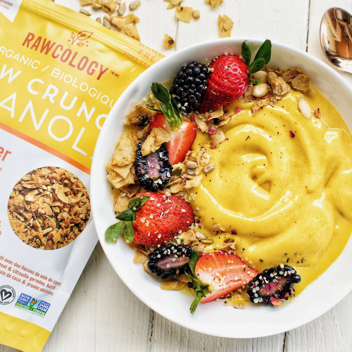Rawcology Organic Lemon Ginger with Camu Camu Raw crunch Granola 200gm