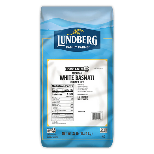 Lundberg Organic California White Basmati Rice 11.34kg